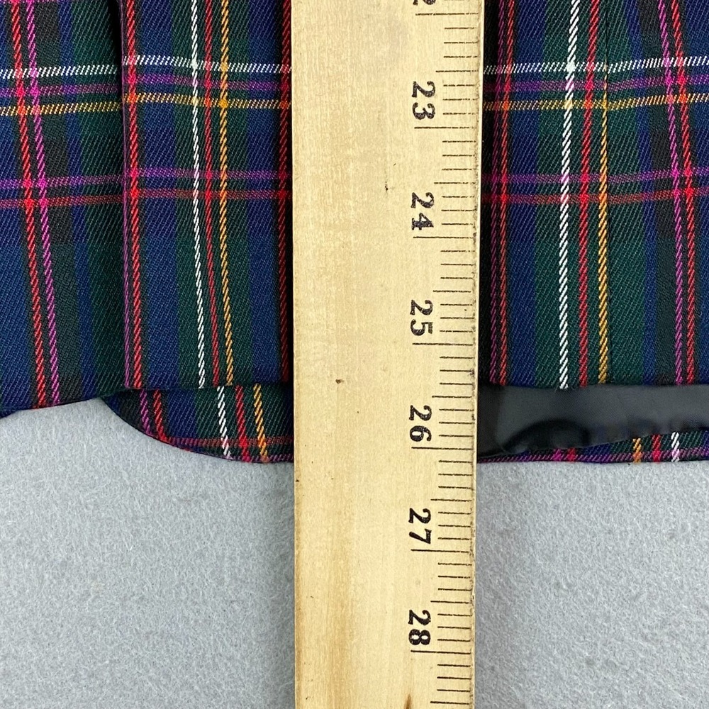 Tommy Hilfiger Plaid Blazer Womens Size 6 Preppy Equestrian Elbow Patch Jacket - Picture 12 of 16